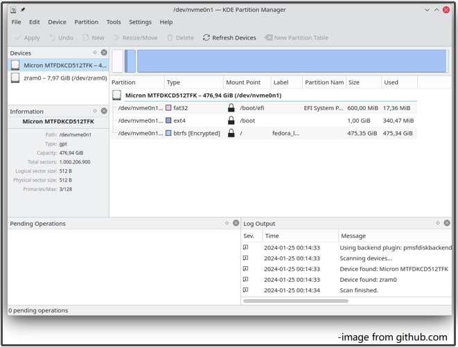 KDE Partition Manager