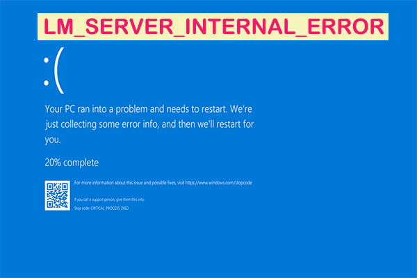 LM_SERVER_INTERNAL_ERROR 0x00000054 Blue Screen | 9 Ways