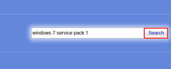 search Windows 7 service pack 1