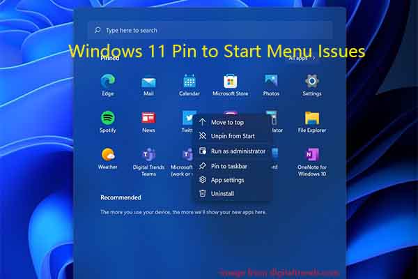 Fix Windows 11 Pin to Start MenuIssues (Missing/Not Working)