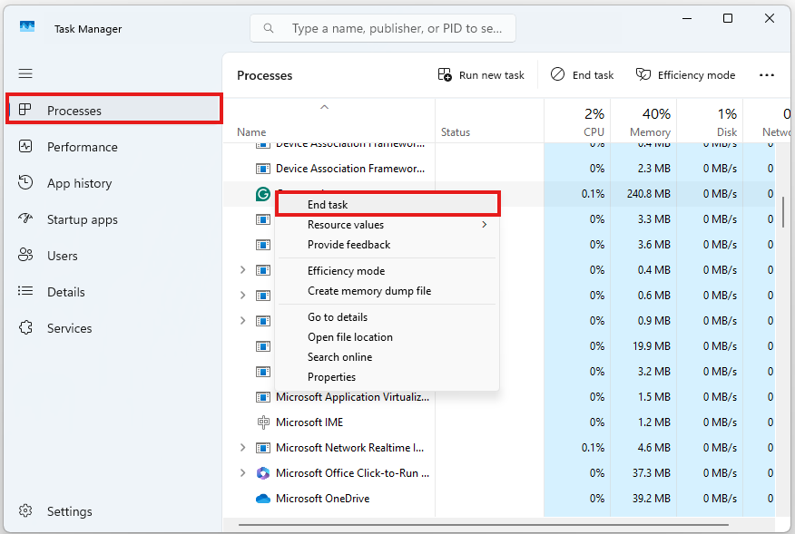 disable unnecessary background apps