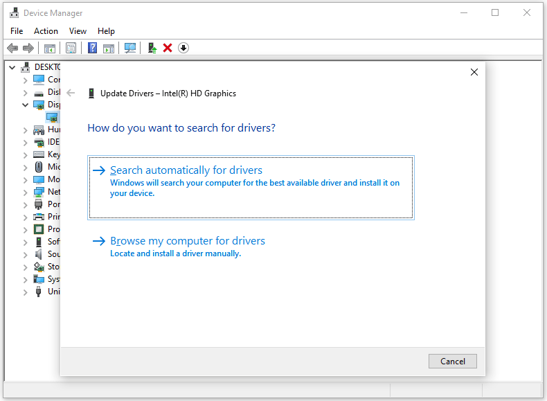 update graphics card/network adapter drivers