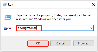 open Device Manager from Run window