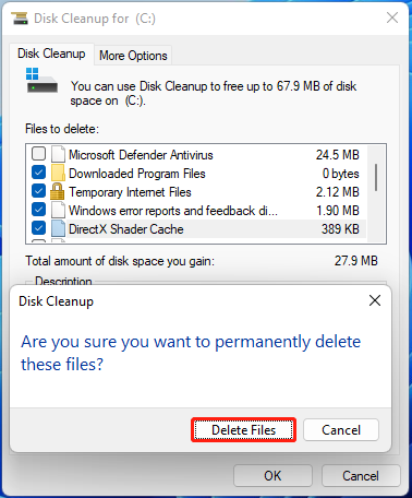 run Disk Cleanup