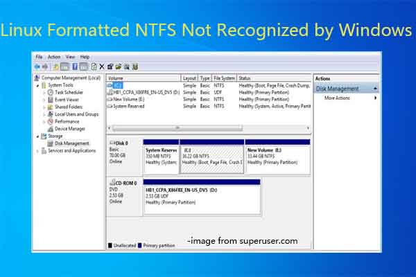 How to Make Linux-Formatted NTFS Partition Recognized by Windows