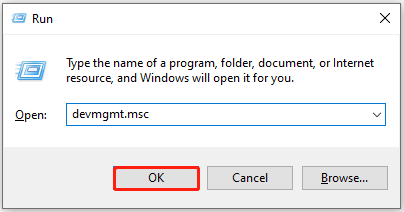 open Device Manager from Run window