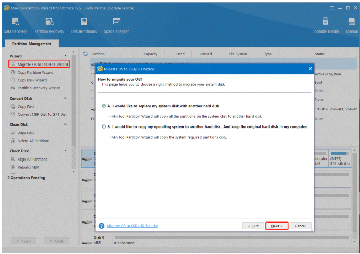 migrate OS to SSD using Partition Magic