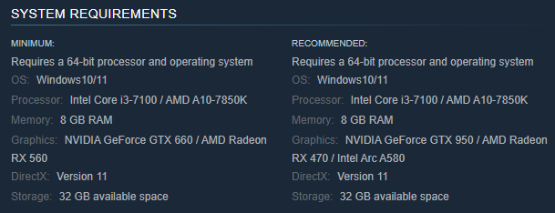 the system requirements of The Hundred Line: Last Defense Academy
