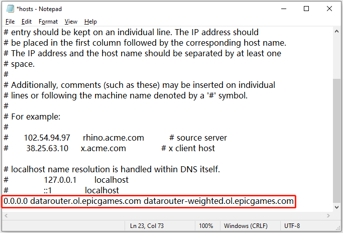 type in Notepad