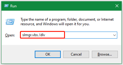 run slmgr vbs dlv in the Run box