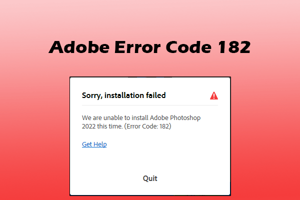 What Should You Do to Fix Adobe Error Code 182?