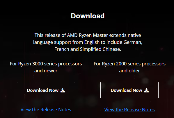 download Ryzen Master
