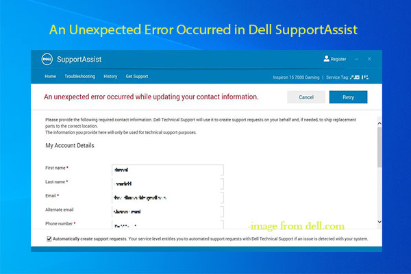 An Unexpected Error Occurred in Dell SupportAssist (Quick Fixes)