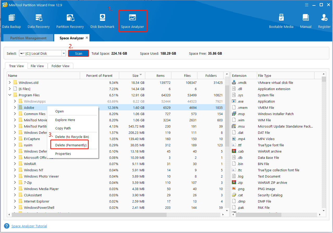 delete app files using Partition Magic