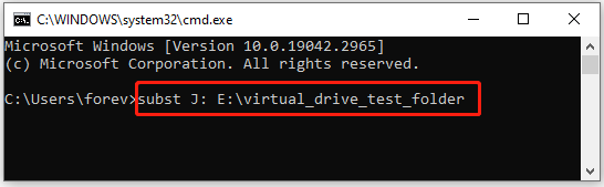 create virtual drive from folder