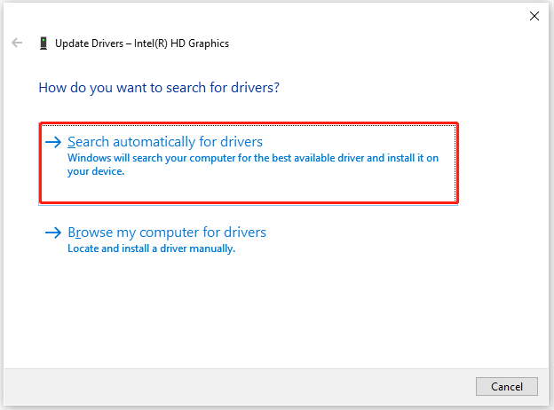 update the outdated drivers in Device Manager