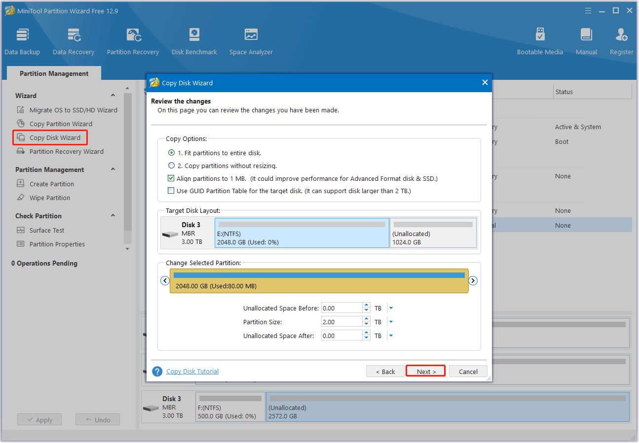 use the Copy Disk feature