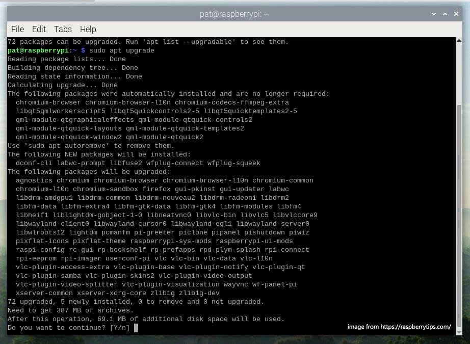 install all updates in Raspberry Pi