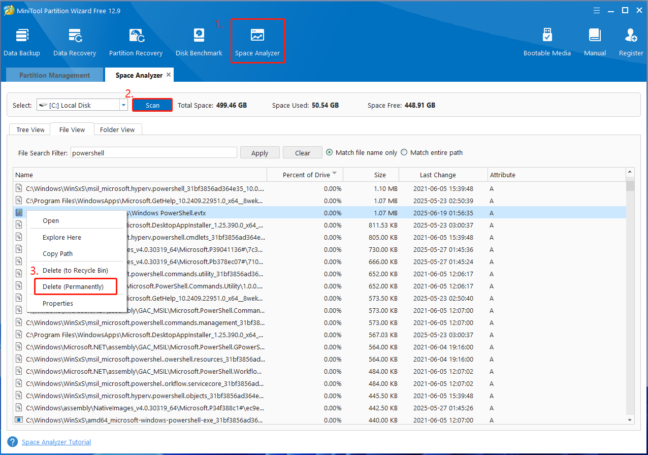 delete a file using Partition Magic