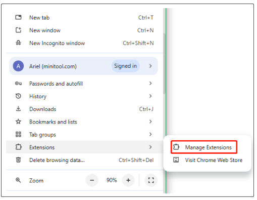 remove extension from Chrome