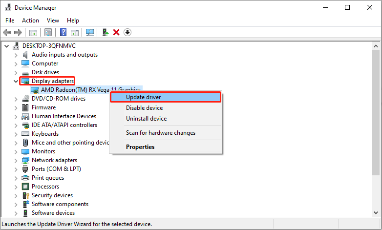 click Update driver