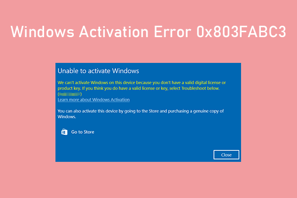 5 Ways to Fix Windows Activation Error 0x803FABC3