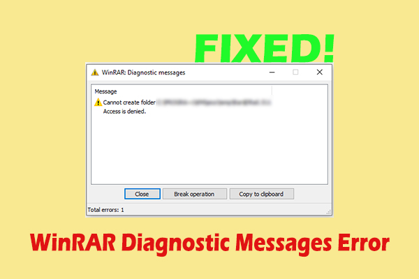 How to Fix WinRAR Diagnostic Messages Error on Windows 11/10