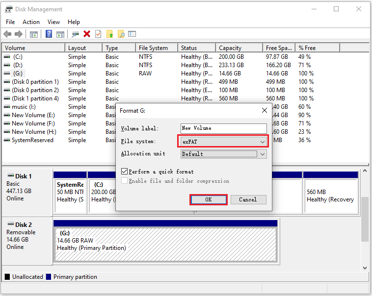 format SD card