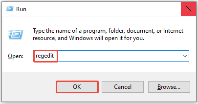 open Registry Editor from Run