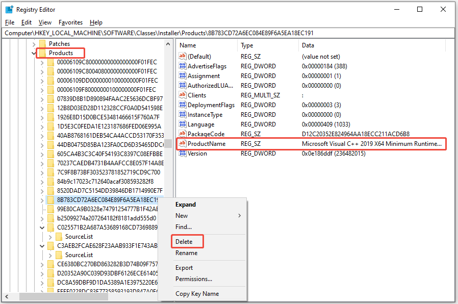 find and delete the target key