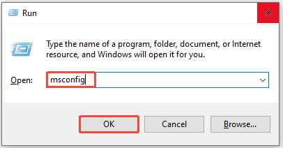 open System Configuration from Run