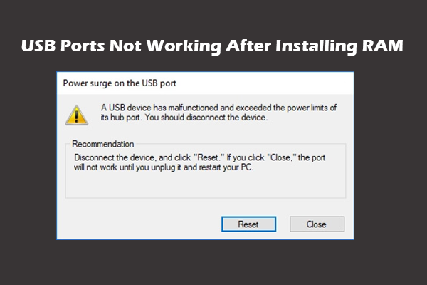 USB Ports Not Working After Installing RAM? Here’s a Fix Guide