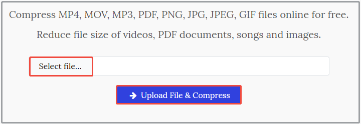 compress the file