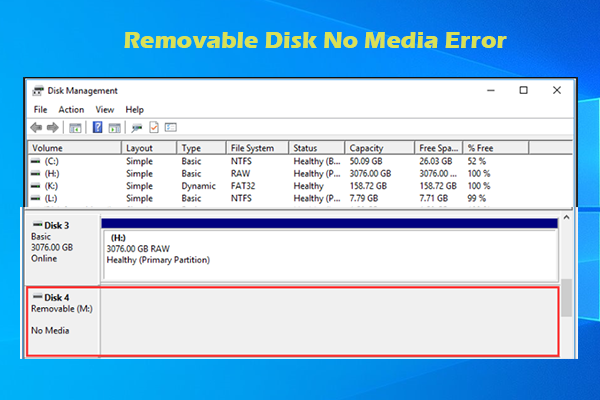 Top 10 Methods to Solve Removable Disk No Media Error