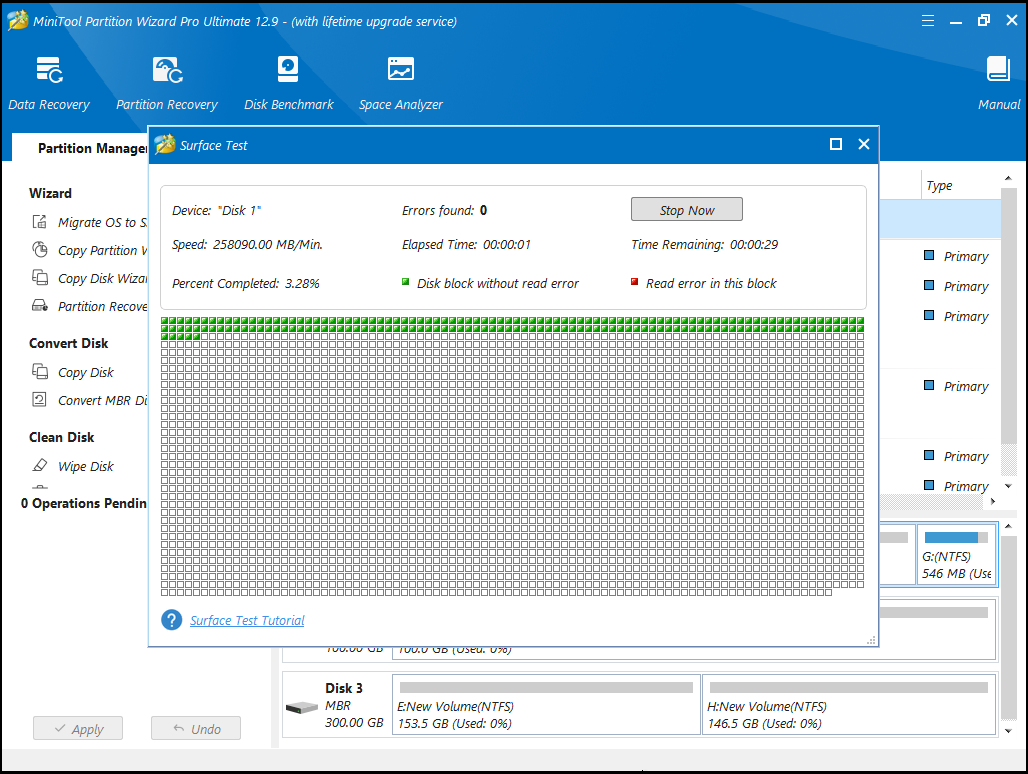 run the Surface Test