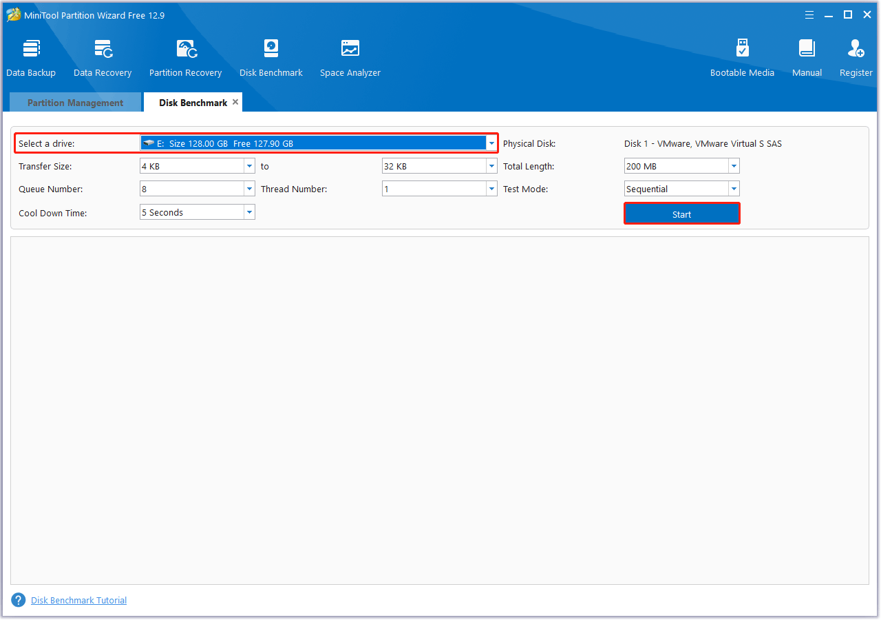test the external hard drive using MiniTool Partition Wizard