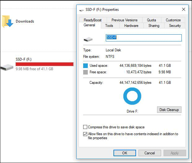 SSD is full