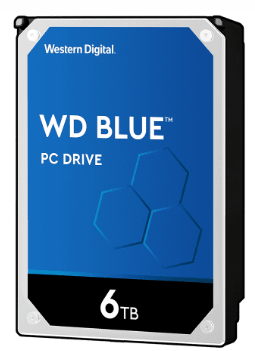 the picture of a Western Digital Blue hard drive