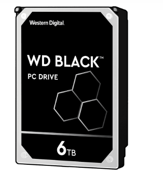 the picture of a Western Digital Black hard drive