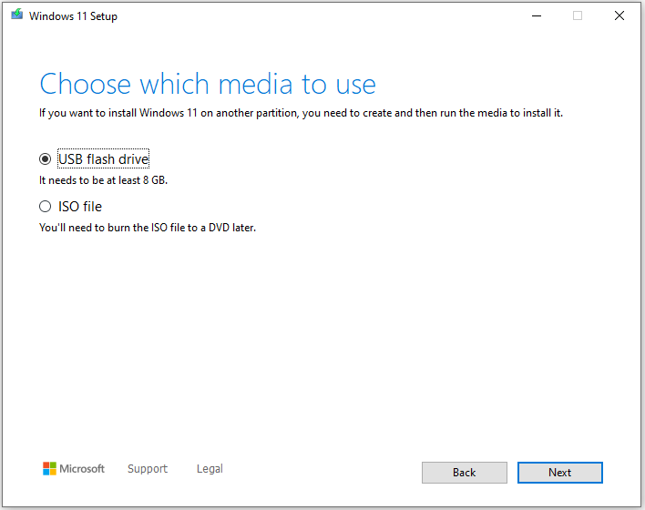 screenshot showing a clean install of Windows 11 using Windows Installation Media