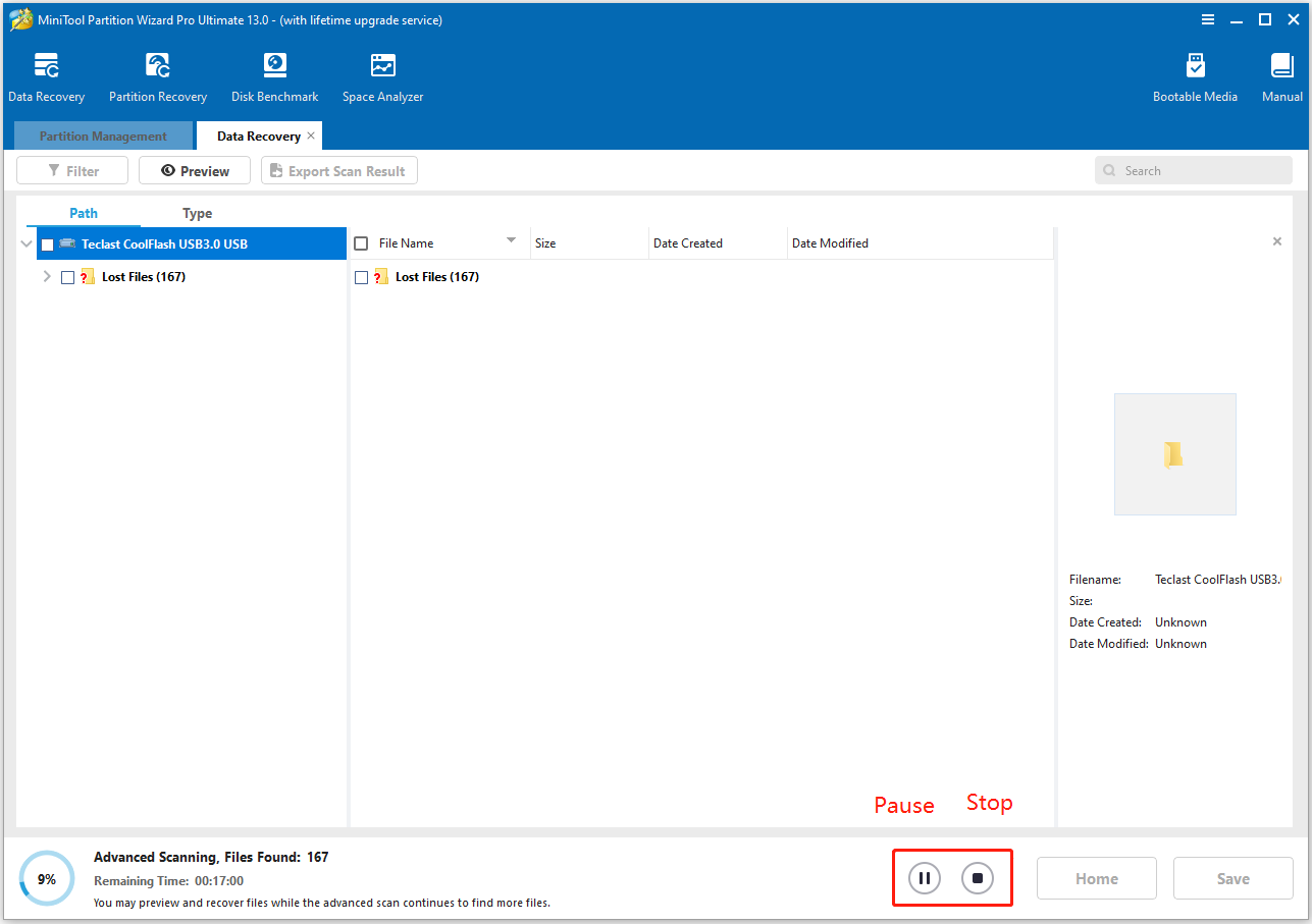 run Data Recovery feature in MiniTool Partition Wizard