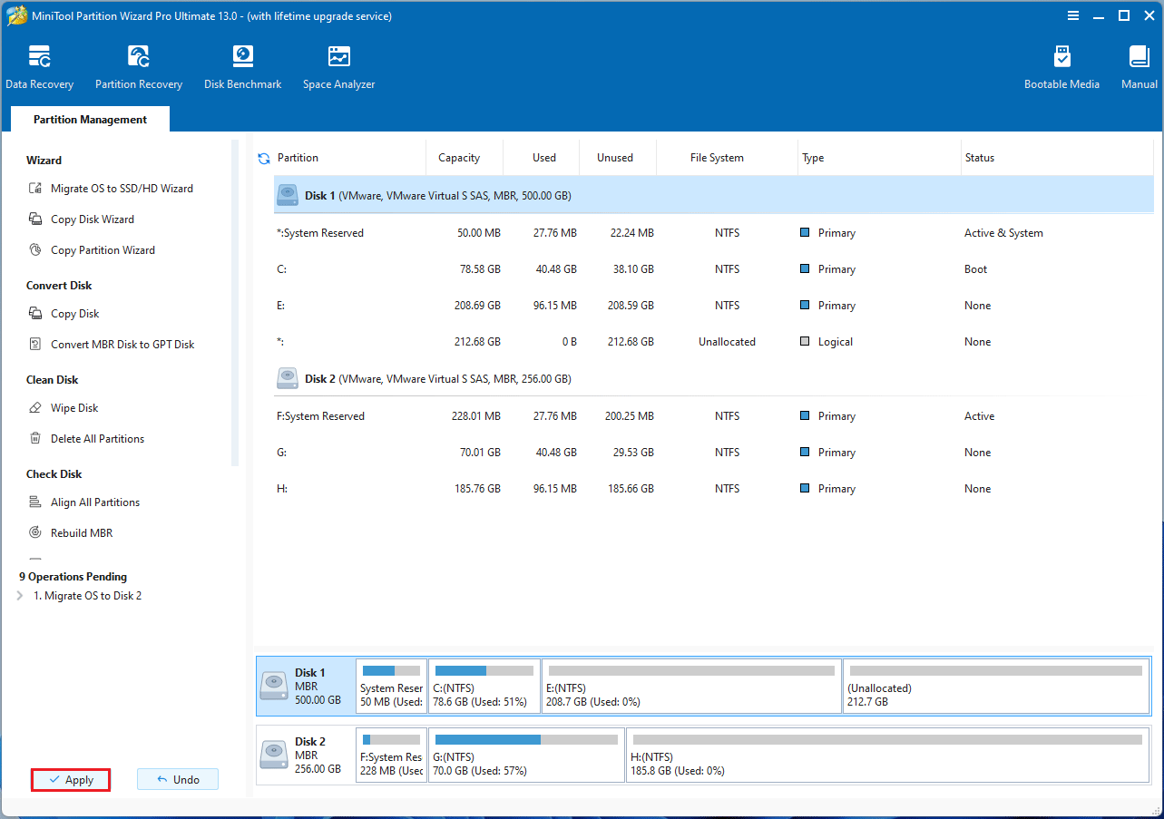 Alt=click Apply in MiniTool Partition Wizard