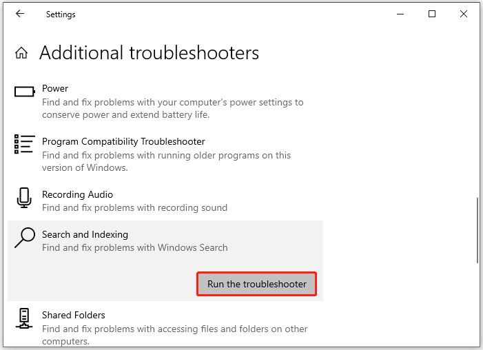 run Windows troubleshooter