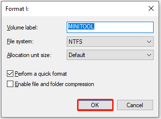 format partition in Disk Management
