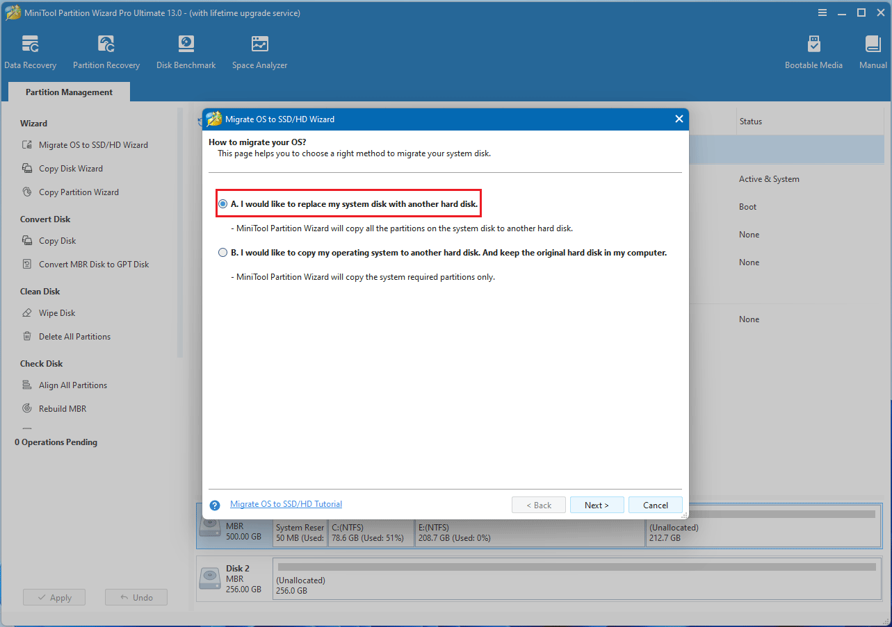 click Next in MiniTool Partition Wizard