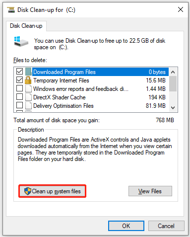 clean up system files