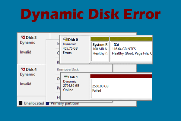 Get Errors When Managing Dynamic Disks? Here Are Solutions!