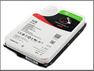 The picture of Seagate Iron Wolf.