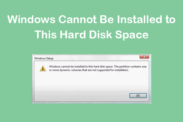 5 Fixes to “Windows Cannot Be Installed to This Hard Disk Space”