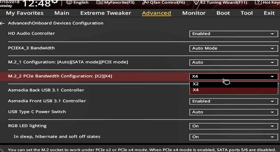 The enabled PCIE support in BIOS.